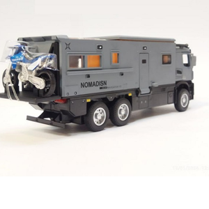 ماشین اسباب بازی کامیون کمپر مرسدس بنز خاکستری مقیاس 1:24 BENZ NOMADISN_اسباب بازی